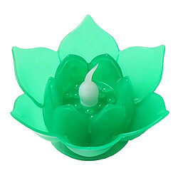 L'eau flottante de lampe de lotus de LED souhaitant la bougie artificielle allume le vert