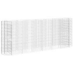 vidaXL Lit surélevé à gabion Fer galvanisé 260x50x100 cm