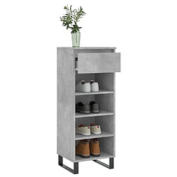 Acheter Maison Chic Armoire à Chaussures Gris béton,Meuble de Rangement à Chaussures 40x36x105 cm Bois d'ingénierie -MN64903