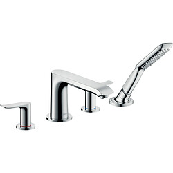 Hansgrohe - Set de finition Mélangeur Metris 4 trous pour montage sur bord de baignoire finition chromé