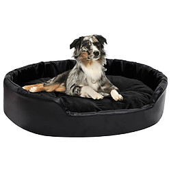 vidaXL Lit pour chiens Noir 90x79x20 cm Peluche et similicuir