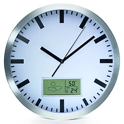 Avis Perel Horloge murale 25 cm Blanc et argenté