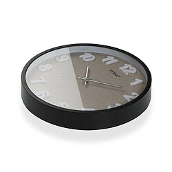 Horloge Murale Versa Noir Plastique 4,5 x 30 x 30 cm