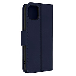 Avizar Housse pour iPhone 14 Cuir premium Porte-carte Fonction support Vidéo bleu