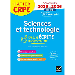 Sciences et technologie : épreuve écrite d'application : CRPE concours 2025 et 2026 M1, M2 - Occasion