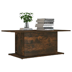 Avis Maison Chic Tabls basse,Table Console pour salon Chêne fumé 102x55,5x40 cm Aggloméré -MN94930