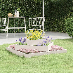 Maison Chic Jardinière,Bac à fleurs - pot de fleur Blanc 83x83x27 cm Bois massif de pin -GKD86480