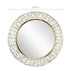 Avis Miroir doré rond en métal mural décoratif design Caracas Ø 80 cm WOMO-DESIGN®