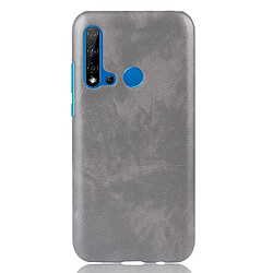 Wewoo Coque PC + PU antichoc Litchi Texture pour Huawei P20 lite 2019 / Nova 5i Gris