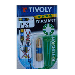 Embout de vissage - Bi-torsion Diamant - PZ 3 - Vis PZ 25 mm - TIVOLY