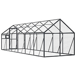 Acheter vidaXL Volière anthracite 1,79x6x1,85 m aluminium