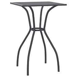 Maison Chic Table de jardin | Table d'extérieur anthracite 50x50x72 cm treillis d'acier -GKD80507