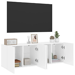 Acheter vidaXL Meubles TV muraux 2 pcs blanc 60x30x41 cm