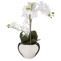 Atmosphera, Createur D'Interieur Orchidée en pot argent H57 Blanc - Atmosphera