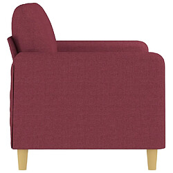 Avis vidaXL Canapé à 2 places Rouge bordeaux 120 cm Tissu