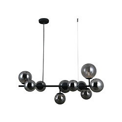 Luminaire Center Suspension Frontera Verre,Acier Satiné noir