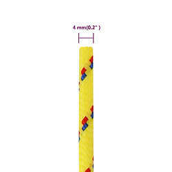 vidaXL Corde de bateau Jaune 4 mm 500 m Polypropylène pas cher