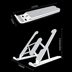 Acheter Plateau De Support De Table D'ordinateur Portable Réglable Portable P1 Pro Pliable Blanc