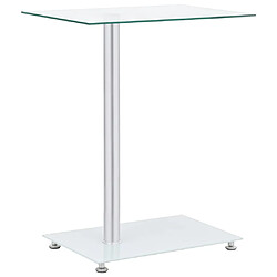 vidaXL Table d'appoint en forme U Transparent 45x30x58 cm Verre trempé