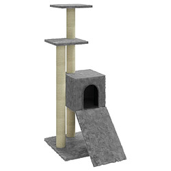 Arbre à chat avec griffoirs,niche pour chat en sisal Gris clair 92 cm -MN49418