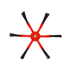 2Pcs Brosses latérales de rechange à 6 bras pour aspirateur robot Xiaomi Roborock s50 S51 S55 S5 S6-Rouge