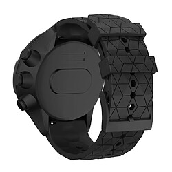 Bracelet en silicone 24mm noir pour votre Suunto 9 Baro