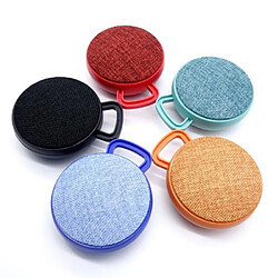 Yonis Mini Enceinte Bluetooth Portable Ronde Texture Tissu Appels Mains Libres Support TF Carde