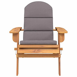 Avis Maison Chic Chaise Relax,Fauteuil de jardin Adirondack avec coussins bois massif d'acacia -GKD11555