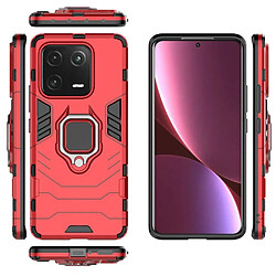 Htdmobiles Coque pour Xiaomi 13 Pro 5G - housse etui rigide anti choc + verre trempe - ROUGE