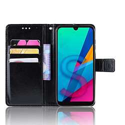 Wewoo Housse Coque Étui en cuir à rabat horizontal rétro Crazy Horse Texture pour Huawei Y5 2019avec support et fentes cartes et cadre photo noir pas cher