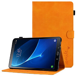 Etui en PU étanche à la poussière avec support et porte-cartes pour votre Samsung Galaxy Tab A 10.1 (2016) T580 - kaki