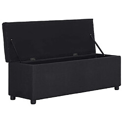 Acheter vidaXL Banc avec compartiment de rangement 116 cm Noir Polyester