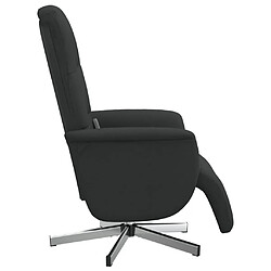 Avis vidaXL Fauteuil inclinable de massage avec repose-pieds noir tissu