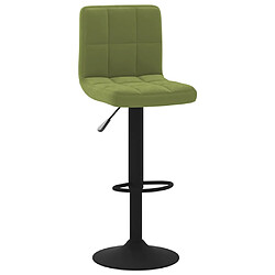 vidaXL Tabouret de bar Vert clair Velours