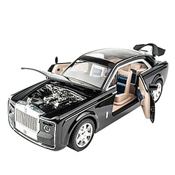 Universal 1/24 rouleaux de Royce en alliage de coulée de queue de modèle de voiture son et jouets en métal léger voiture haute simulation collection de cadeaux pour enfants(Le noir)