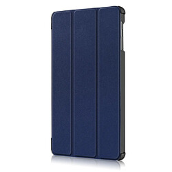 Acheter Etui en PU triple pli avec support bleu foncé pour votre Samsung Galaxy TAB A 10.1 2019 SM-T510/SM-T515