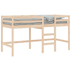 Avis Vidaxl Lit mezzanine enfants échelle 80x200 cm bois pin massif