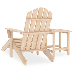 Acheter Maison Chic Chaise de jardin avec repose-pied - Fauteuil d'extérieur Adirondack et table Sapin -MN63833