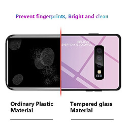 Acheter Wewoo Coque Pour Galaxy S10 Gradient Color Glass Case Blue