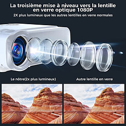 Videoprojecteur WiFi Bluetooth, KILISKY Full HD 1080P Projecteur 4K Supporté 20000 Lux, Pour TV Stick/iOS/Android/USB/PC