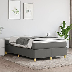 Maison Chic Lit Adulte - Lit simple Lit à sommier tapissier avec matelas moelleux - Meuble de Chambre - Gris foncé 120x200cm Tissu -MN60437