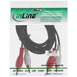 Câble Cinch, InLine®, 2x Cinch mâle/mâle 20m