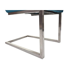 Mendler Lot de 2 chaises cantilever HWC-L14 chaise de conférence, velours inox brossé ~ turqoise-bleu pas cher