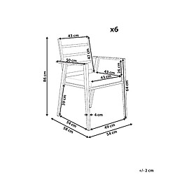 Avis Beliani Lot de 6 chaises TAVIANO Métal Gris