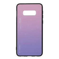 Coque en TPU verre de couleur dégradé rose-mauve pour votre Samsung Galaxy S10e