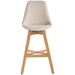 Non Tabouret de bar Cannes velours naturel