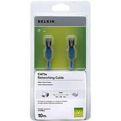 Seven 7 Belkin Cordon de raccordement RJ-45 M RJ-45 M 10 m blindé CAT 5e Sans crochet bleu