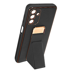 Avizar Coque pour Galaxy A13 5G, A04s Silicone Béquille pliable Système magnétique Noir