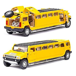 Universal 1:32 Modèle de voiture en métal de voiture de luxe Hummer en alliage (jaune)