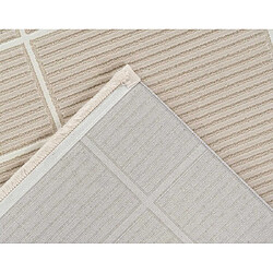 Avis Lisa Design Telio - tapis rectangulaire motif graphique - beige